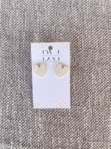 Elegant pearl heart earrings