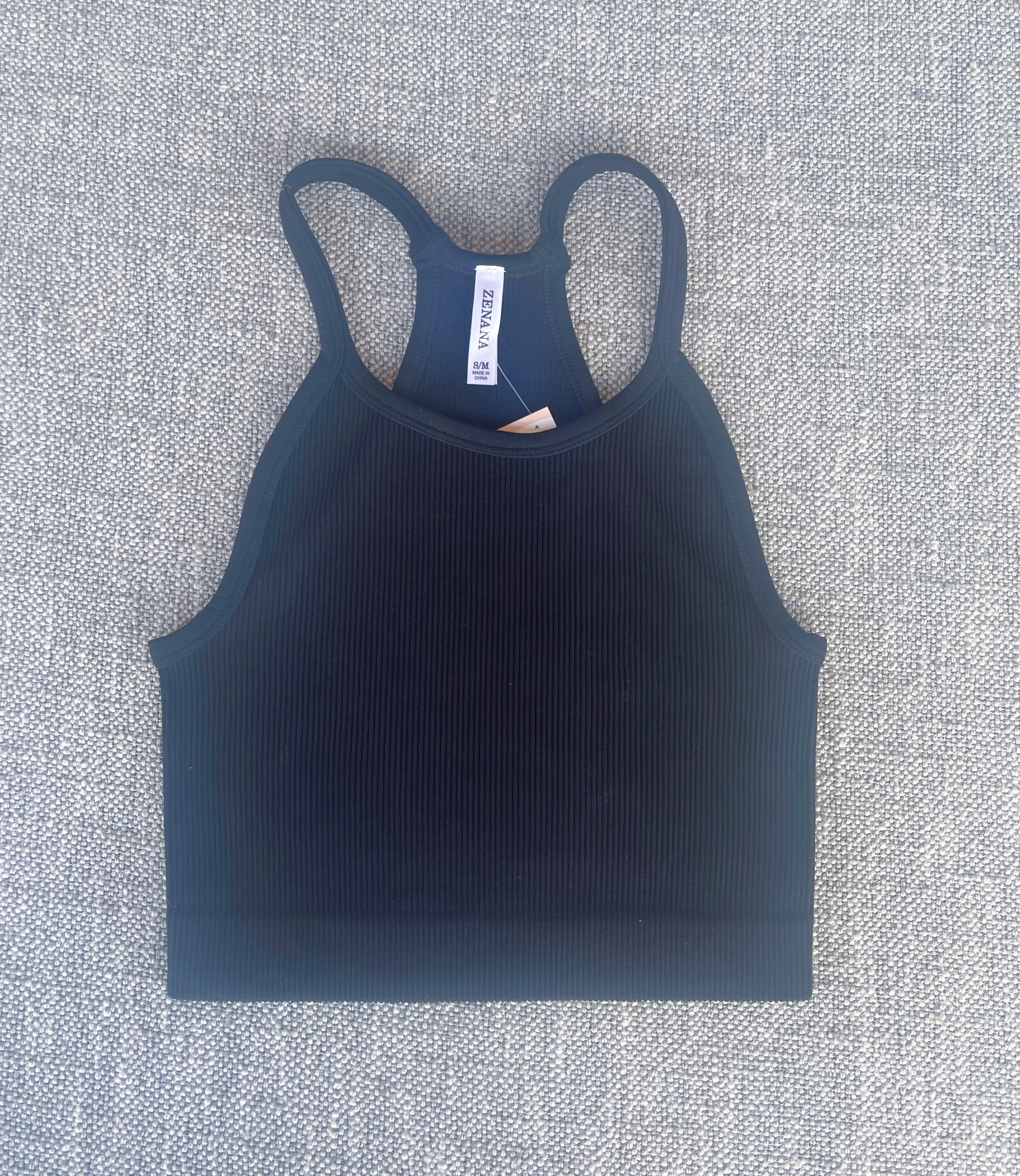 CoCo Cropped Tank- Black