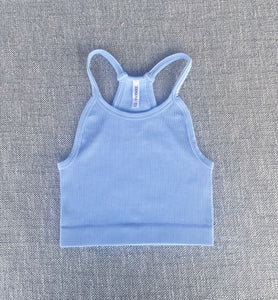 CoCo Cropped Tank- Spring Blue