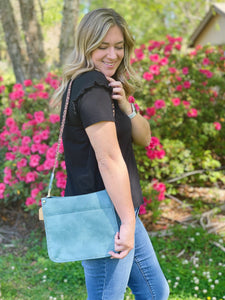 Messenger Crossbody -Teal