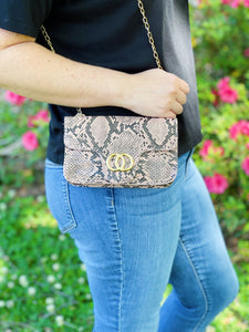 Blush Snake Crossbody