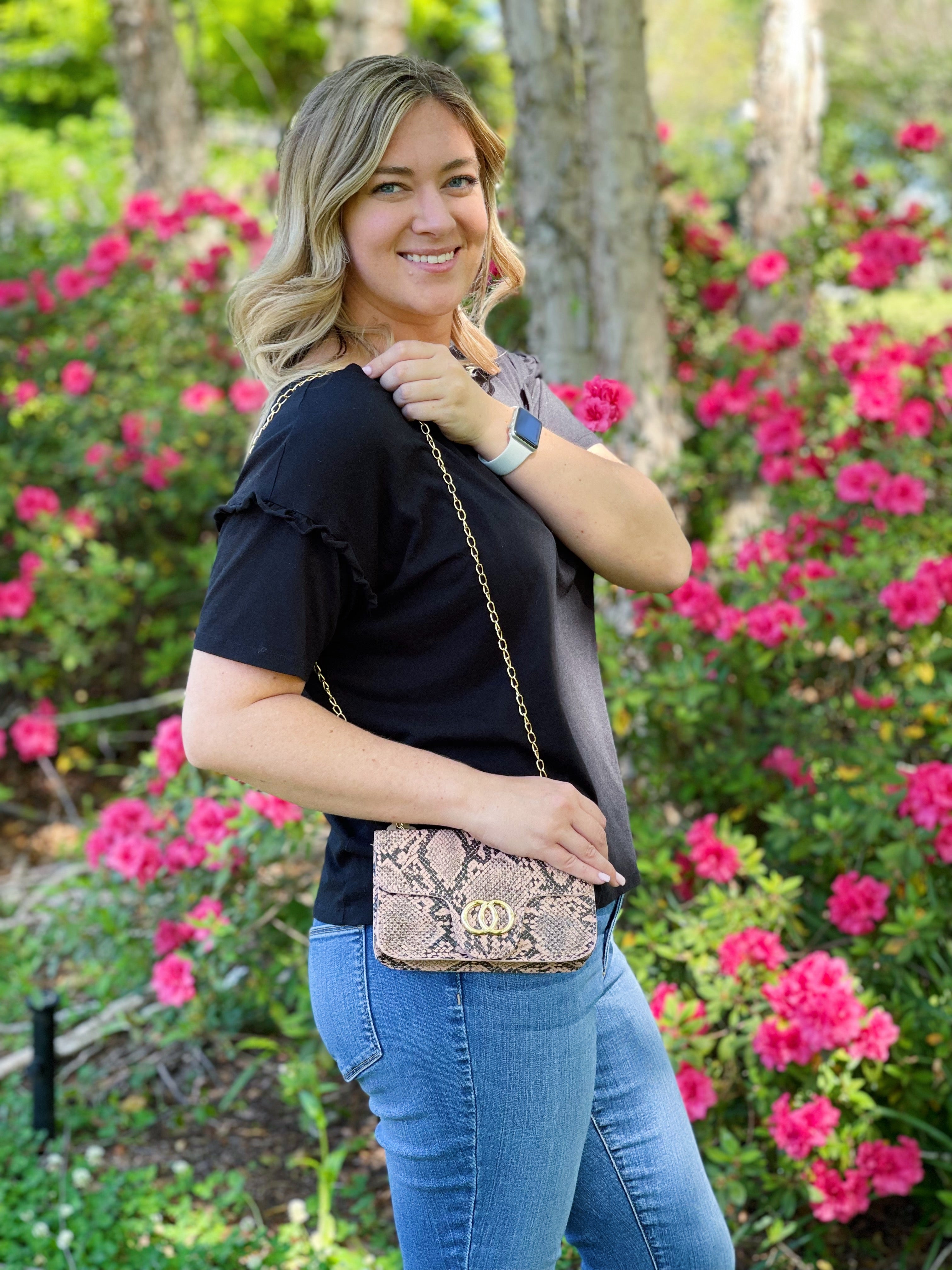 Blush Snake Crossbody