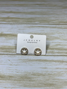 Rhinestone smiley studs